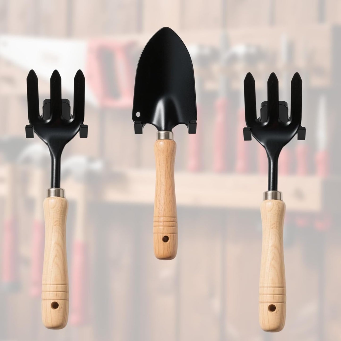 3pcs Tool Hooks for Suncast, U Shape Storage Shed Hooks Tool Hanger Garden Garage Wall Hanging Organization for Suncast Shed Shelves Accessories Shovels Rakes Organizer