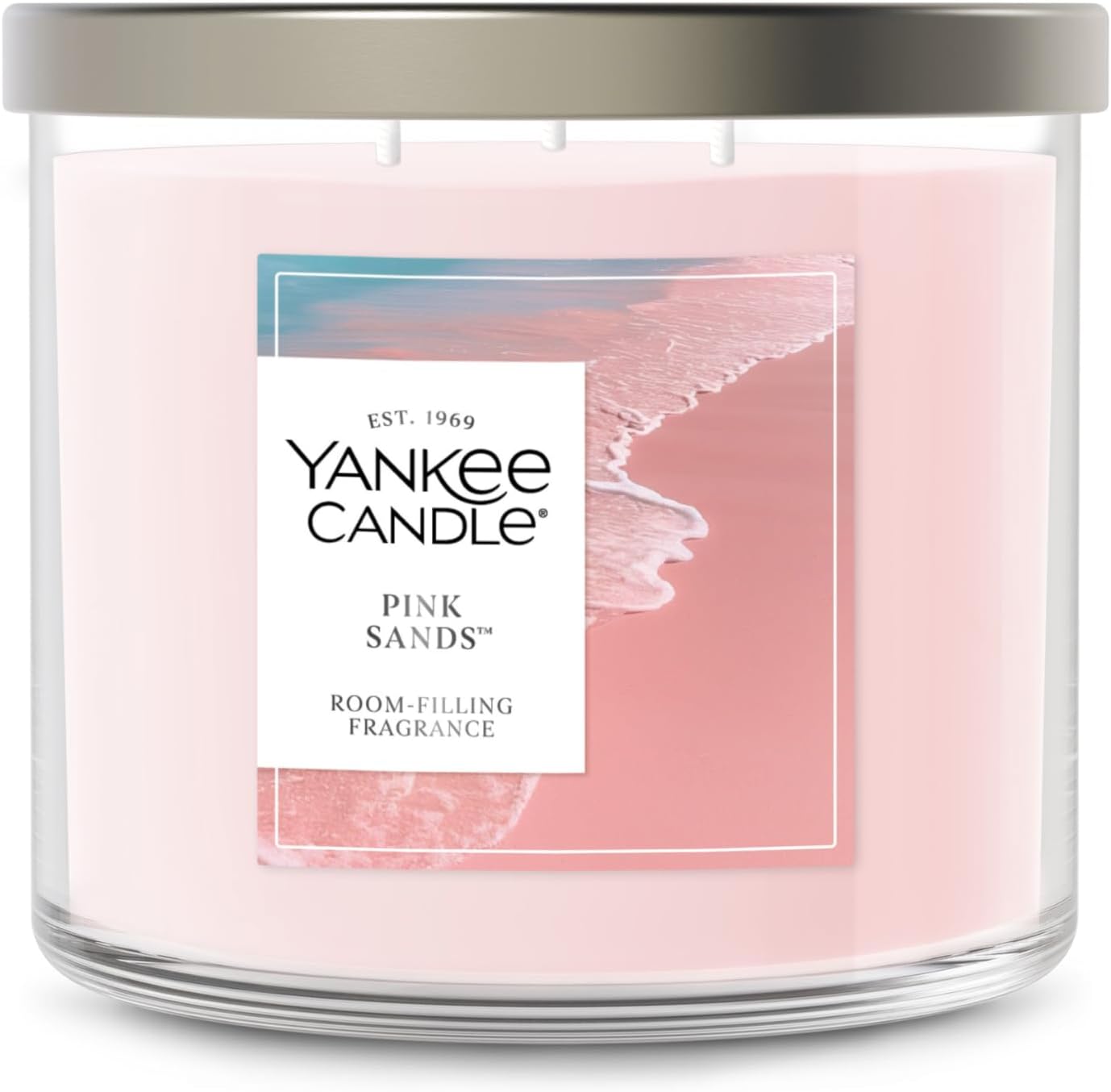 Yankee Candle Pink Sands, Scented Candle, 14.5oz 3-Wick Candle Jar wit