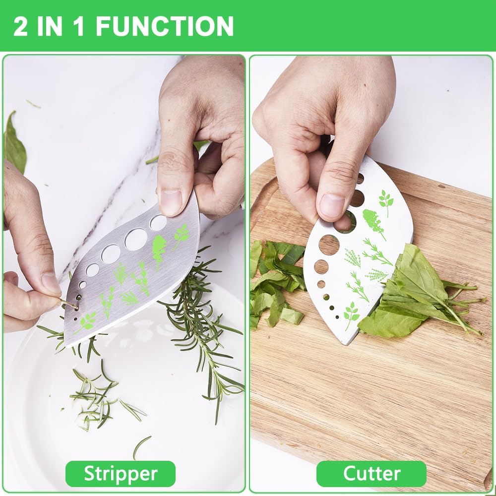Herb Stripper Tool Leaf Stripper 9 Holes Herb Zip Tool Herb Chopper 2 