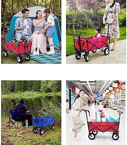 Collapsible Wagon Cart with Wheels Foldable Folding Wagons Carts Silen