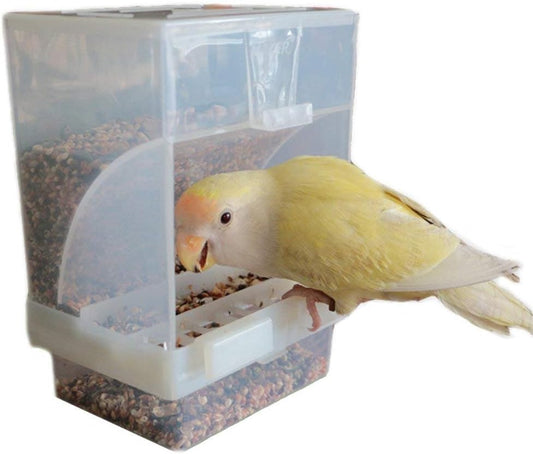 Hypeety Automatic Bird Feeder No Mess Pet Feeder Seed Food Container P