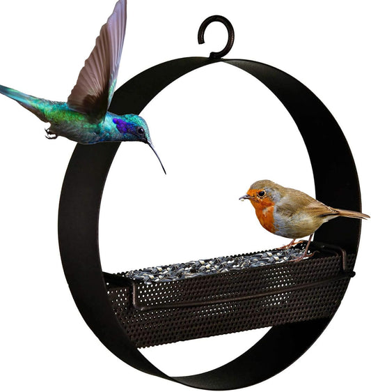 Mosaic Birds Bistro Feeder – Premium Metal Bird Feeder, Chew-Proof, Weather & Water Resistant, Outdoor Wild Feeder for Bird Watching, 16.9oz, 1 Piece