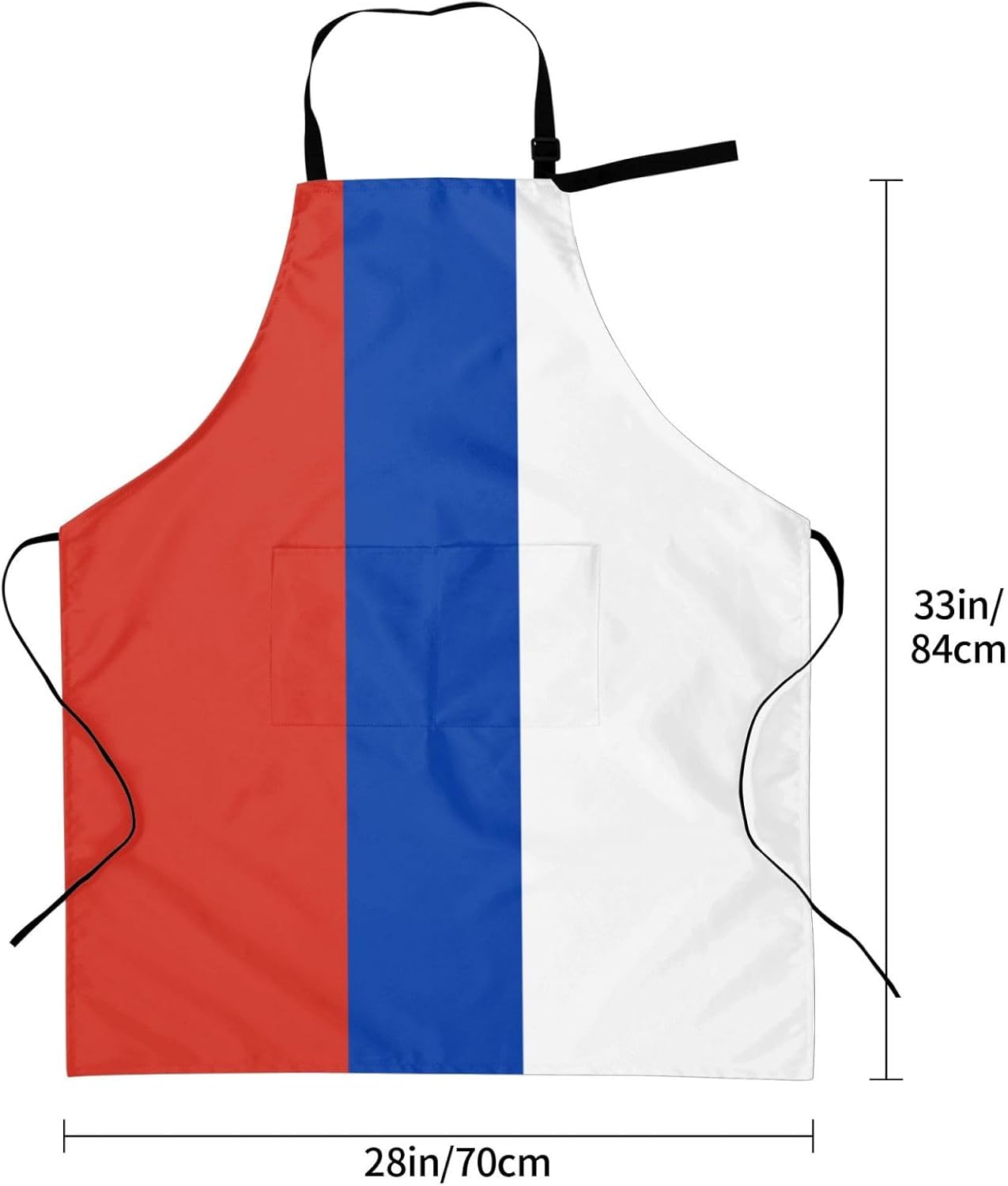Russian flag print Waterproof chef's apron with pocket apron for kitchen cooking baking barbecue and gardening