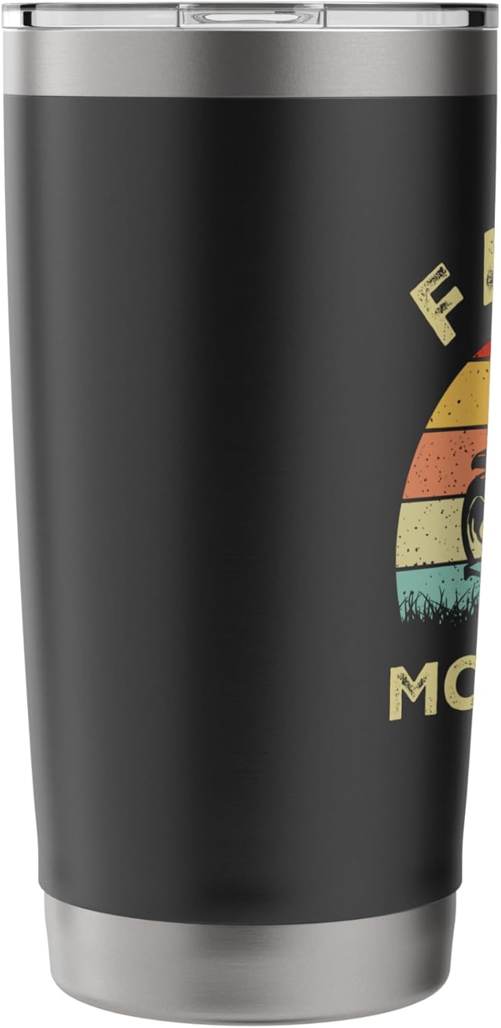 Father Mows Best Vintage Lawnmower Lawn Mowing Gardener Dad Stainless Steel Insulated Tumbler
