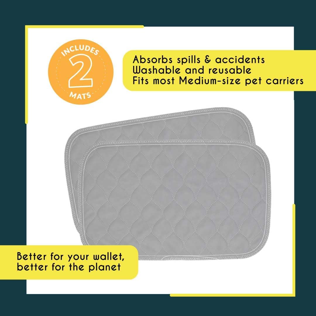 rocket & rex Premium Washable Pet Carrier Pads, Reusable, Waterproof &