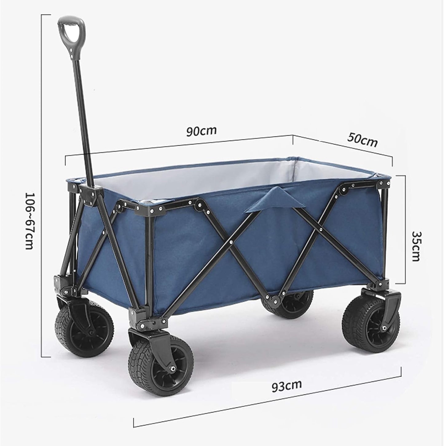 Shopping Cart,Collapsible Folding Outdoor Utility Wagon,Heavy Duty Garden Cart,Adjustable Handl-Shopping Beach Outdoors,Brown(Navy Blue)(Wine Red)/Wine Red