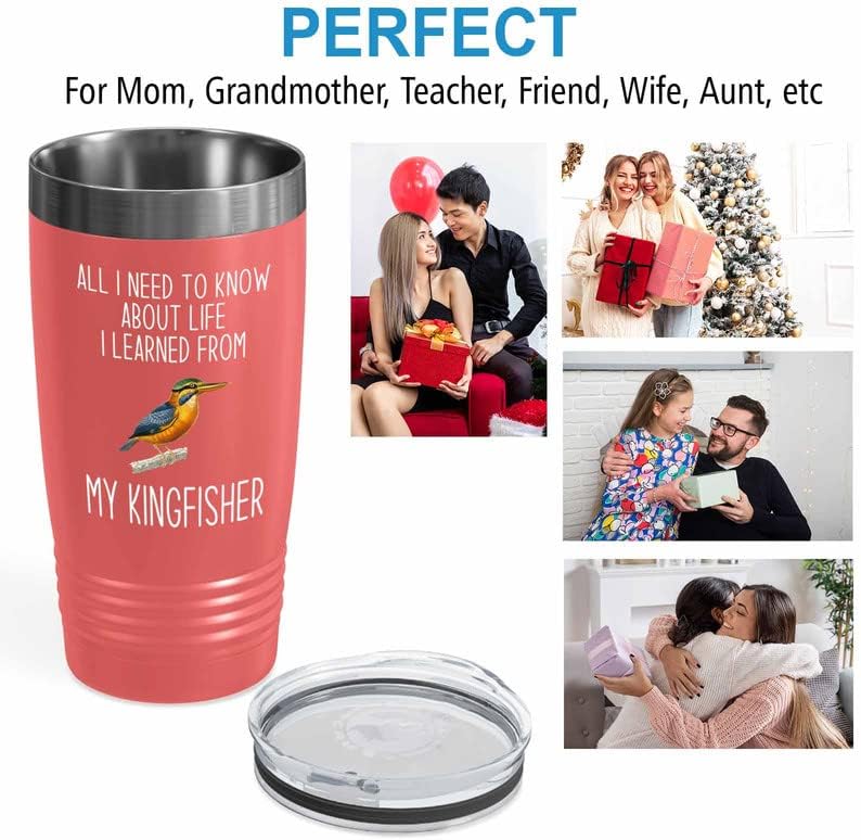 Bird Lover Coral Edition Viking Tumbler 20oz - Lfe My Bird - Hummingbi