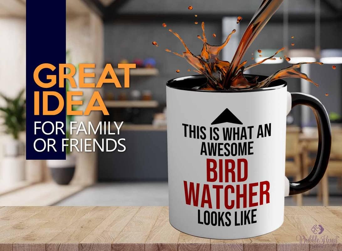 Bird Lover Two Tone Black Edition 11oz - Awsome Bird Watcher Looks Lik