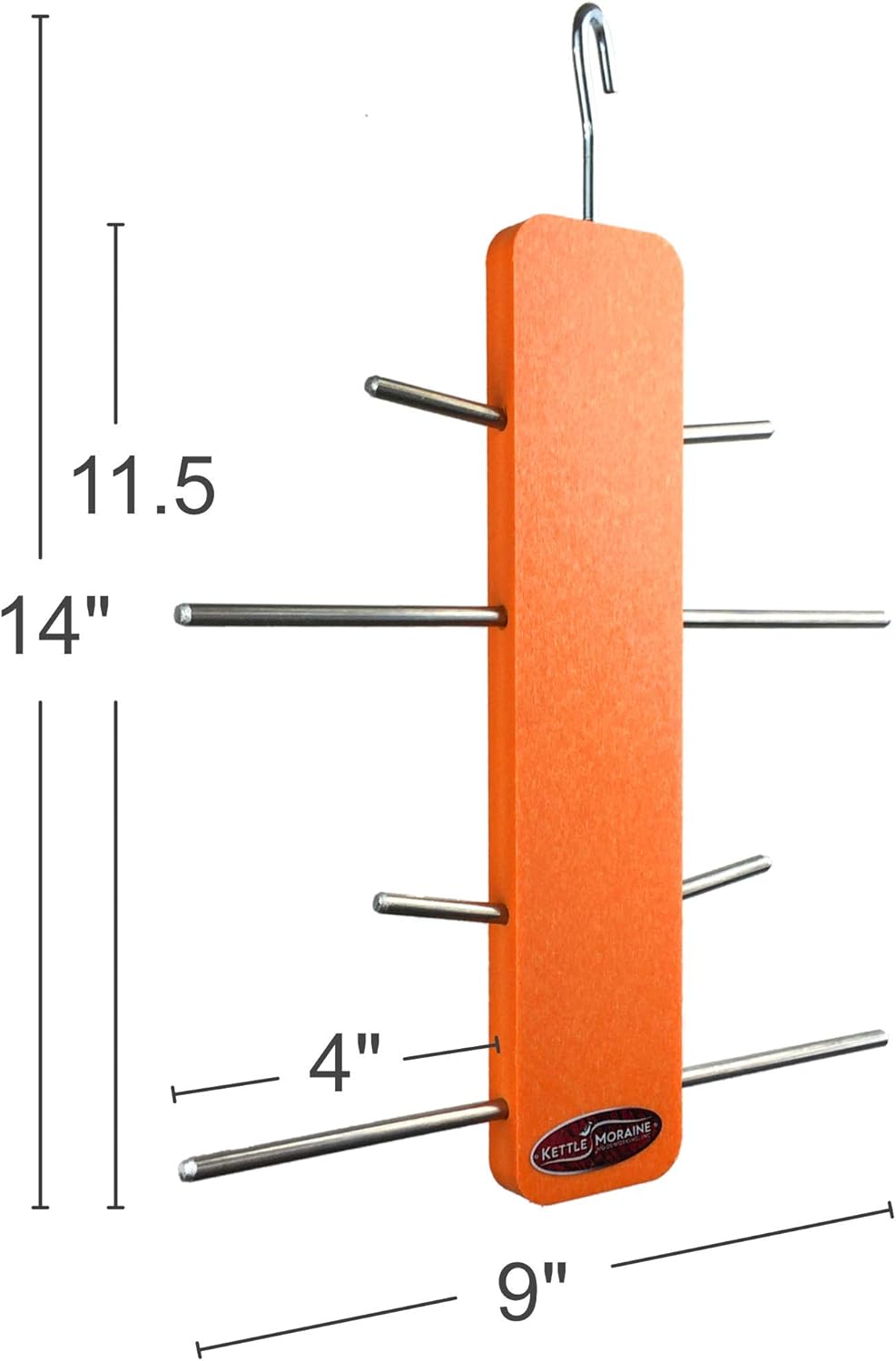 Kettle Moraine Recycled Double Oriole Orange Fruit Stick Feeder