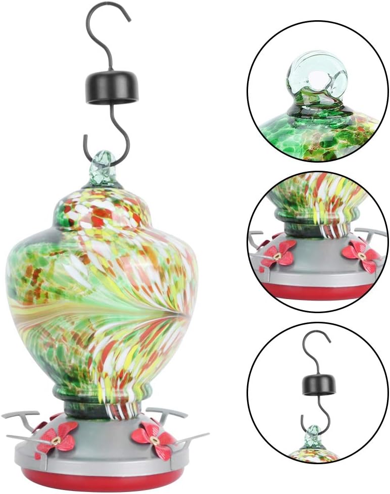 ZJchao Hummingbird Feeders for Outdoors, Bird Water Dispenser with Col