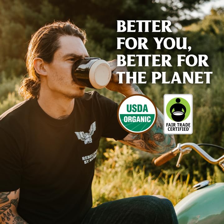 Death Wish Coffee, Organic and Fair Trade Dark Roast Whole Bean Coffee