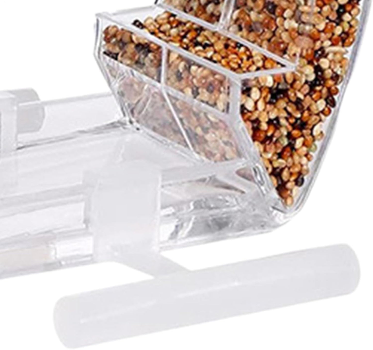 Bird Feeder, Window Feeder, Clear Feed with Perching Stand, Garden Decor with Sturdy Design, Bird Supplies, Window Feed Kit for Finches Bluebirds Lovebird Parakeet Balcony Tree Outdoor Yard Indoor