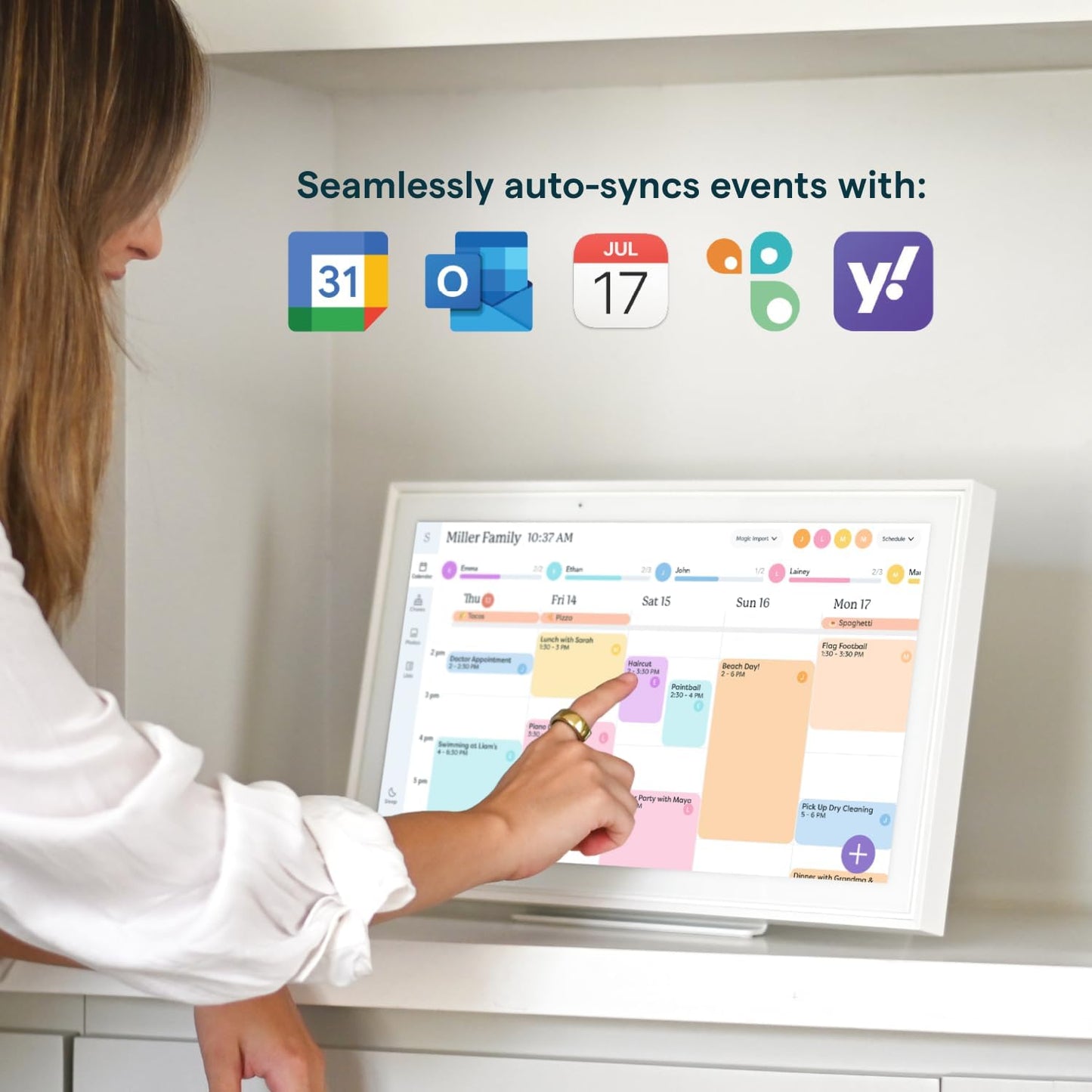 Skylight Calendar: 15-inch Wall Planner Digital Calendar & Chore Chart