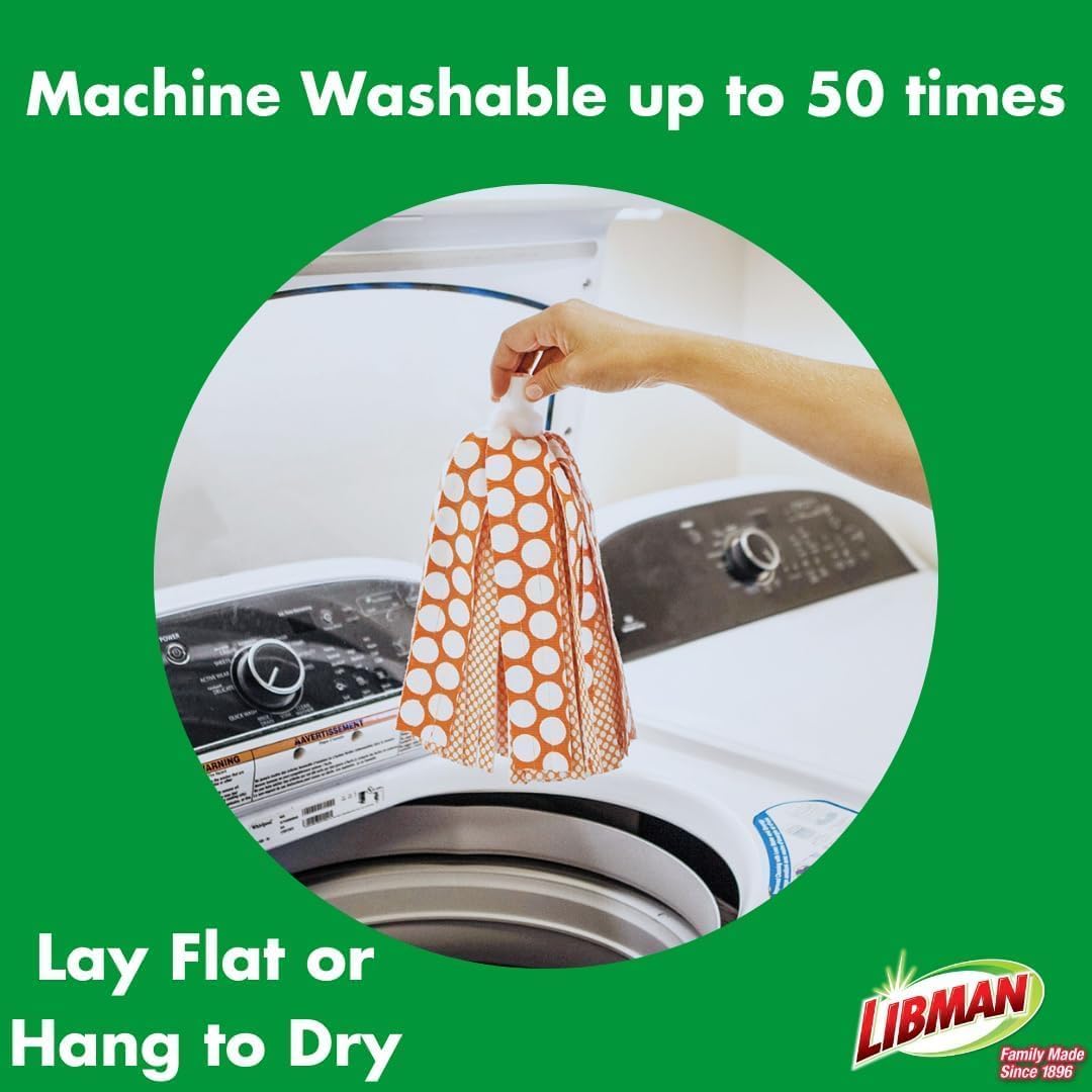 Libman Wonder Mop Head Replacement | Absorbent Microfiber | Self Wringing | Best Refill | Machine Washable | Multi-Surface Floor Mop | 3 Replacement Pads