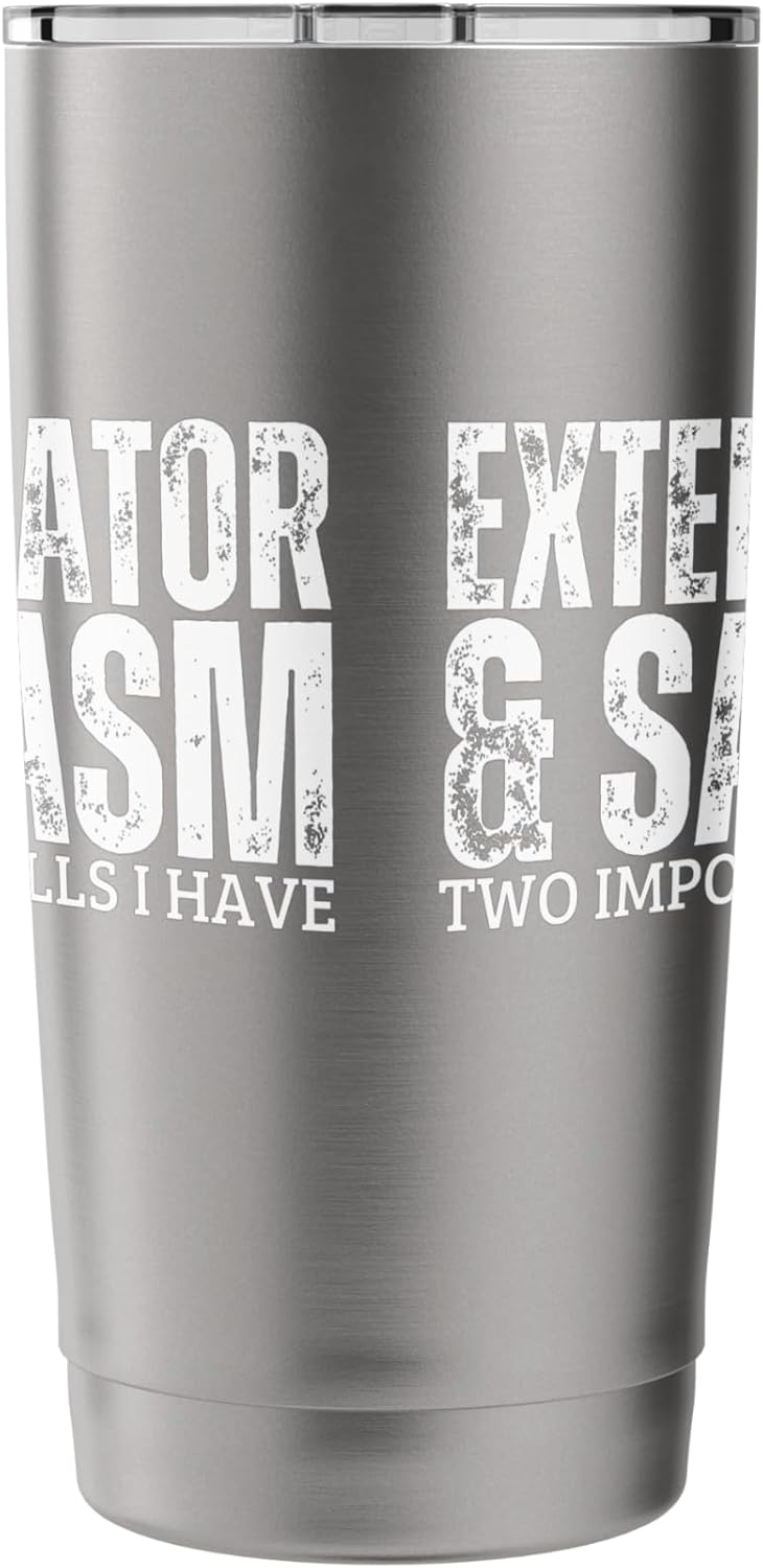 Exterminator and Sarcasm Funny Pest Control Stainless Steel Insulated Tumbler