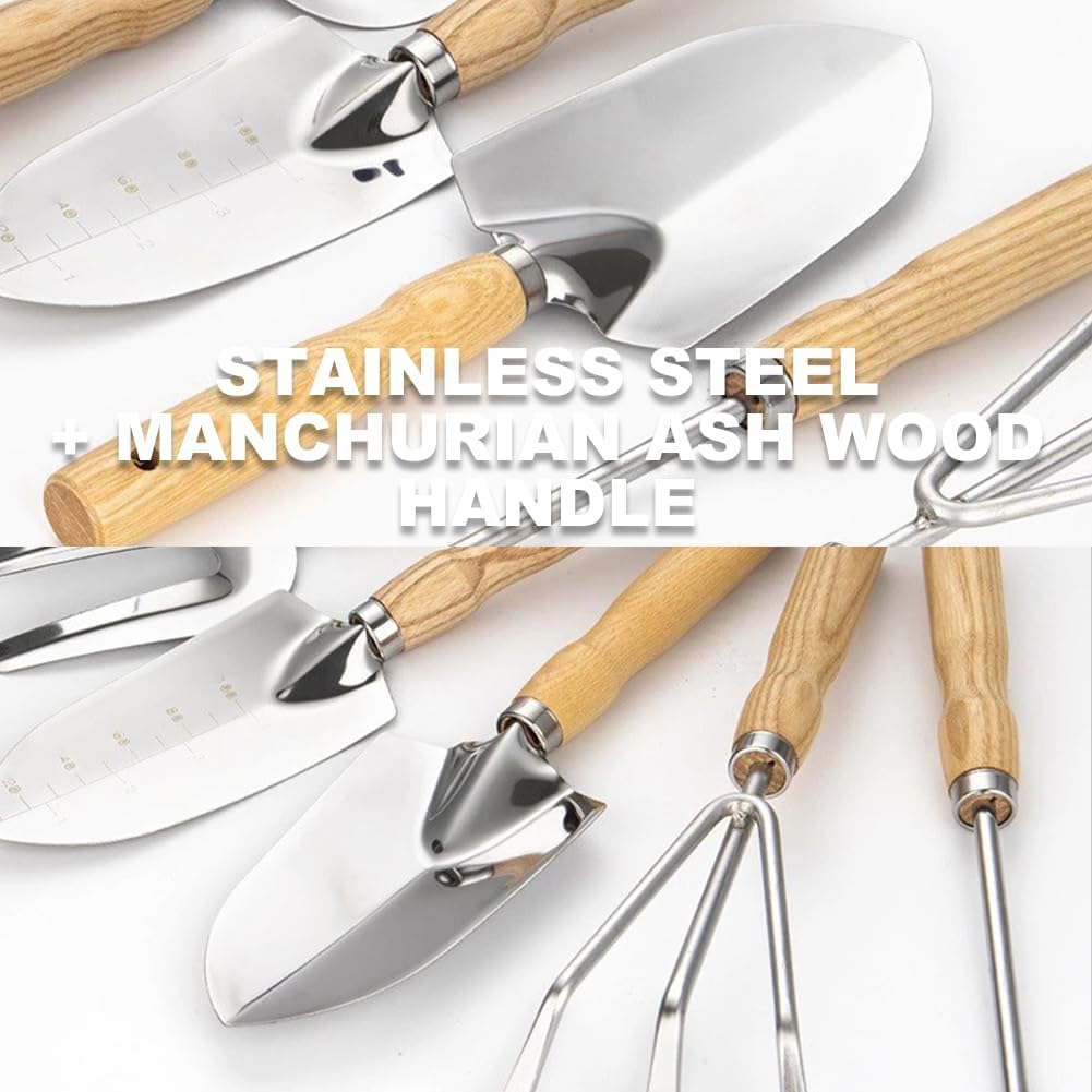 12-Piece Heavy Duty Stainless Steel Gardening Tools Kit with Storage O