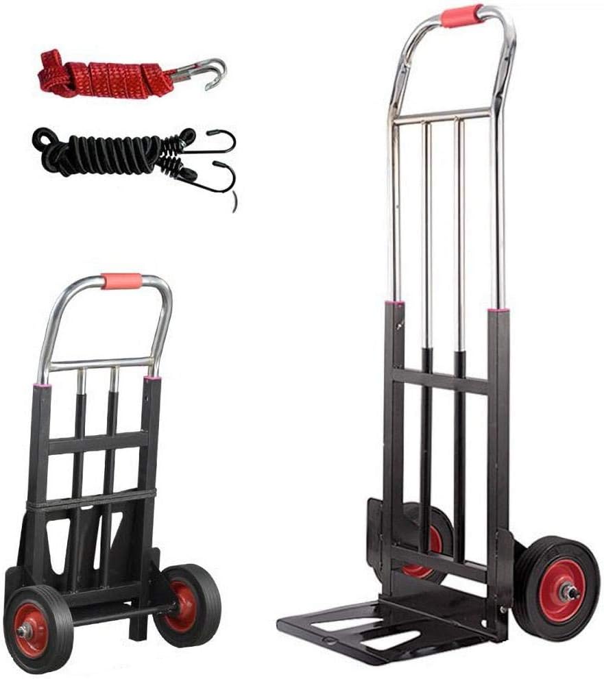 Steel Foldable Folding Trolley with Anti Puncture Solid Wheel and 150 