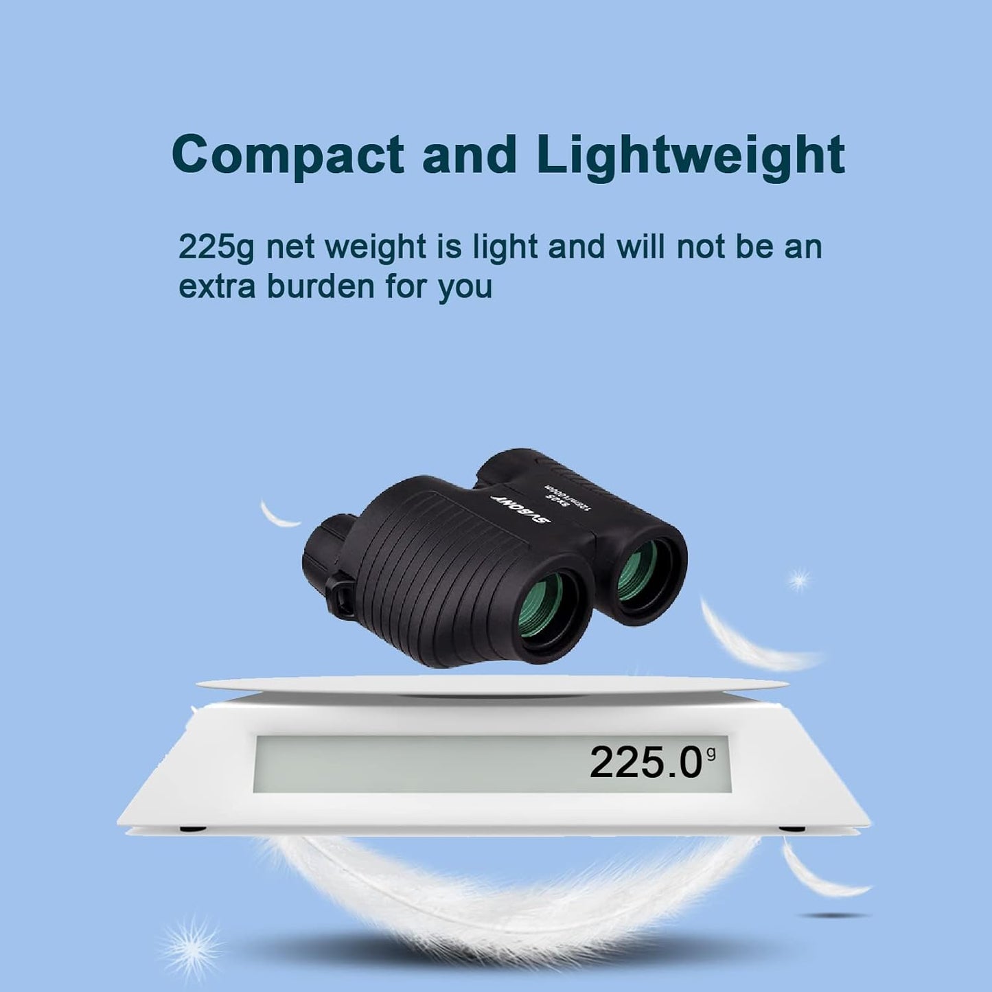 SVBONY SV10 8x25 High Powered Binoculars for Adults, FMC Coating,Fixed Focus Compact Mini Pocket Binoculars for Travel Hiking Scenery Outdoor Camping