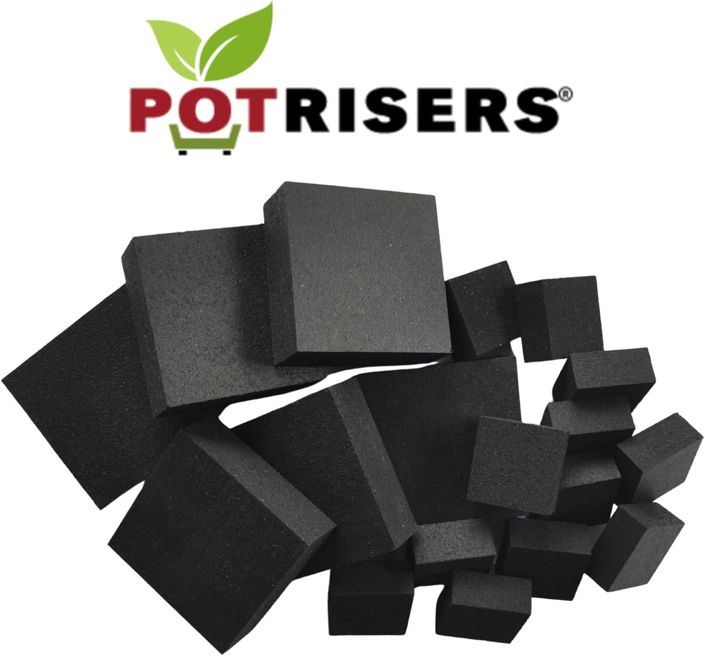 Combo Pack (12 Small 1" & 6 Large 2" - 18 Pieces Total) Outdoor Plant Risers & Drainage Invisible Pot Feet for Planters, Pots, or Statues – Ideal for Patios, Decks, and Gardens
