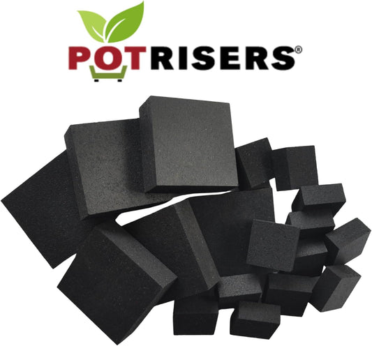 Combo Pack (12 Small 1" & 6 Large 2" - 18 Pieces Total) Outdoor Plant Risers & Drainage Invisible Pot Feet for Planters, Pots, or Statues – Ideal for Patios, Decks, and Gardens
