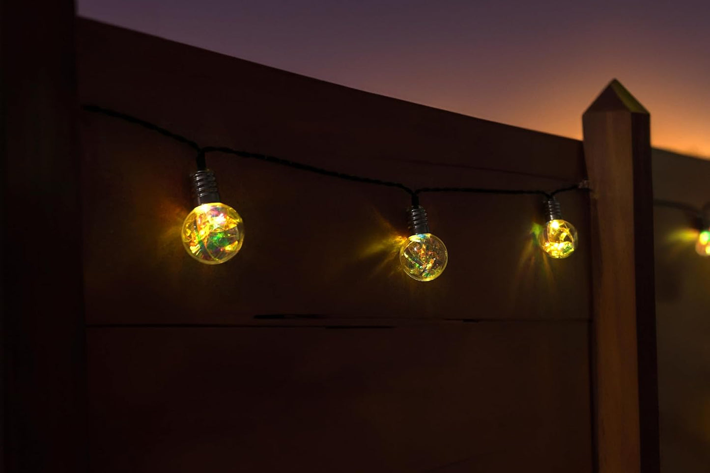 Ideaworks Solar Iridescent String Lights - 50ct Small