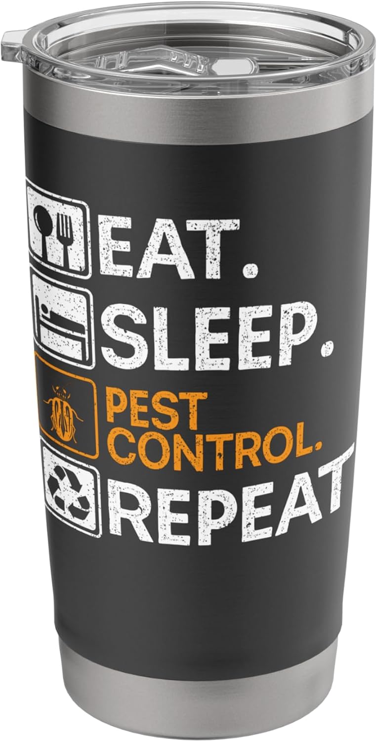 Eat Sleep Pest Control Exterminator Pest Control Stainless Steel Insulated Tumbler