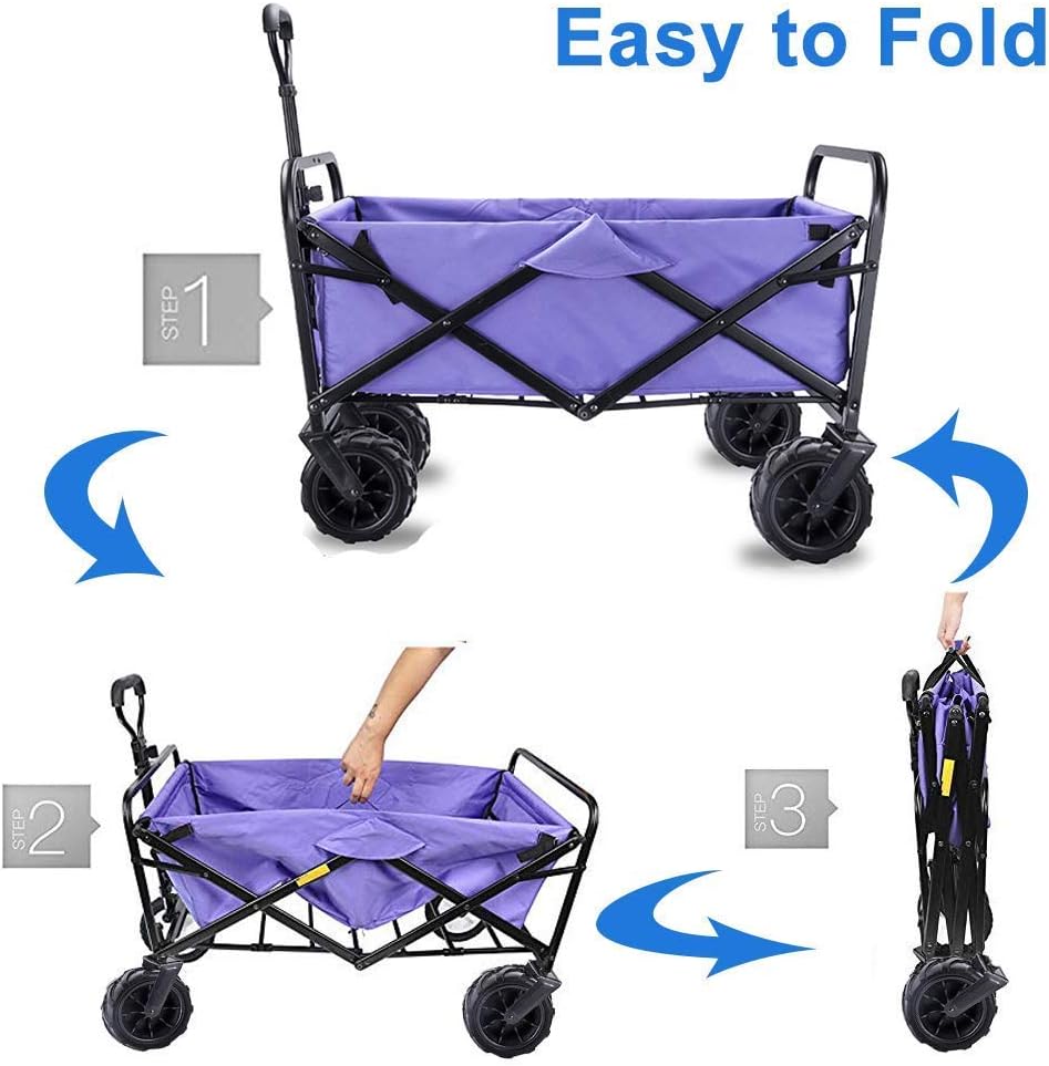 Garden Roly Foldable Cart High Durability Holiday Trolley Pull Truck T