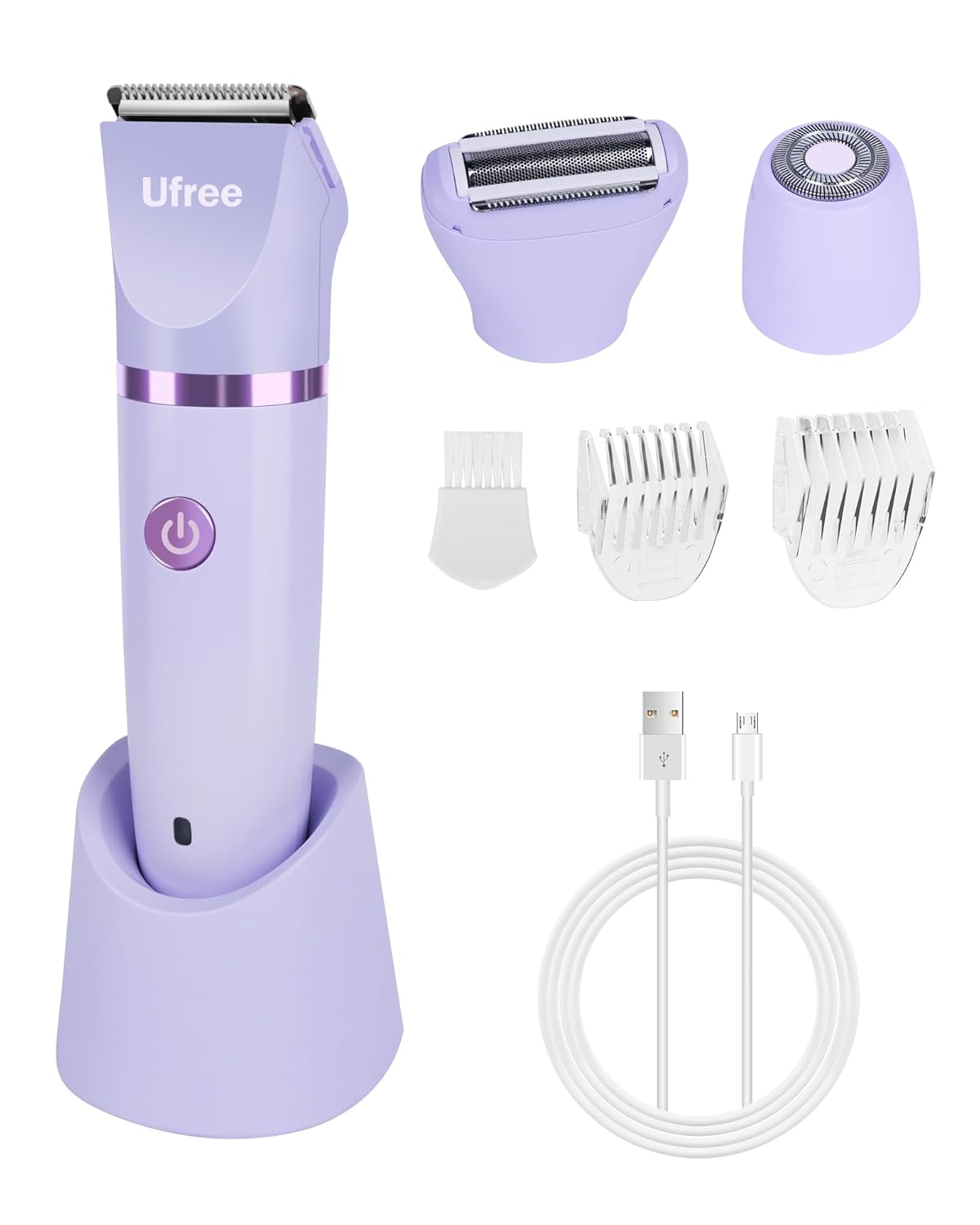 Ufree Bikini Trimmer Electric Razors for Women, Rechargeable Pubic Bod