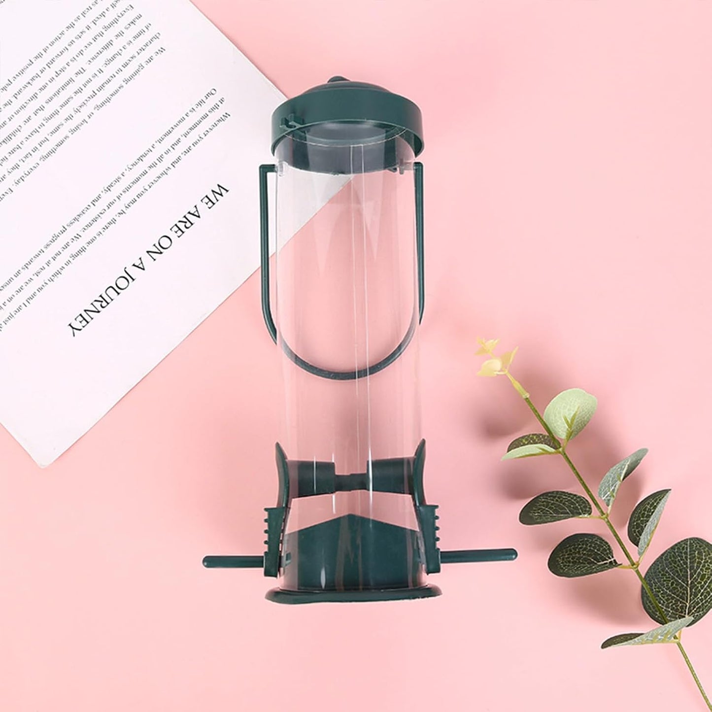 Bird Feeder Tube - Squirrel Proof Food Feeding Container Transparent Design, Small Hummingbird Feeders for Garden, Courtyard, Balcony, Deck, Farm, Park, Easy Refill and Clean,