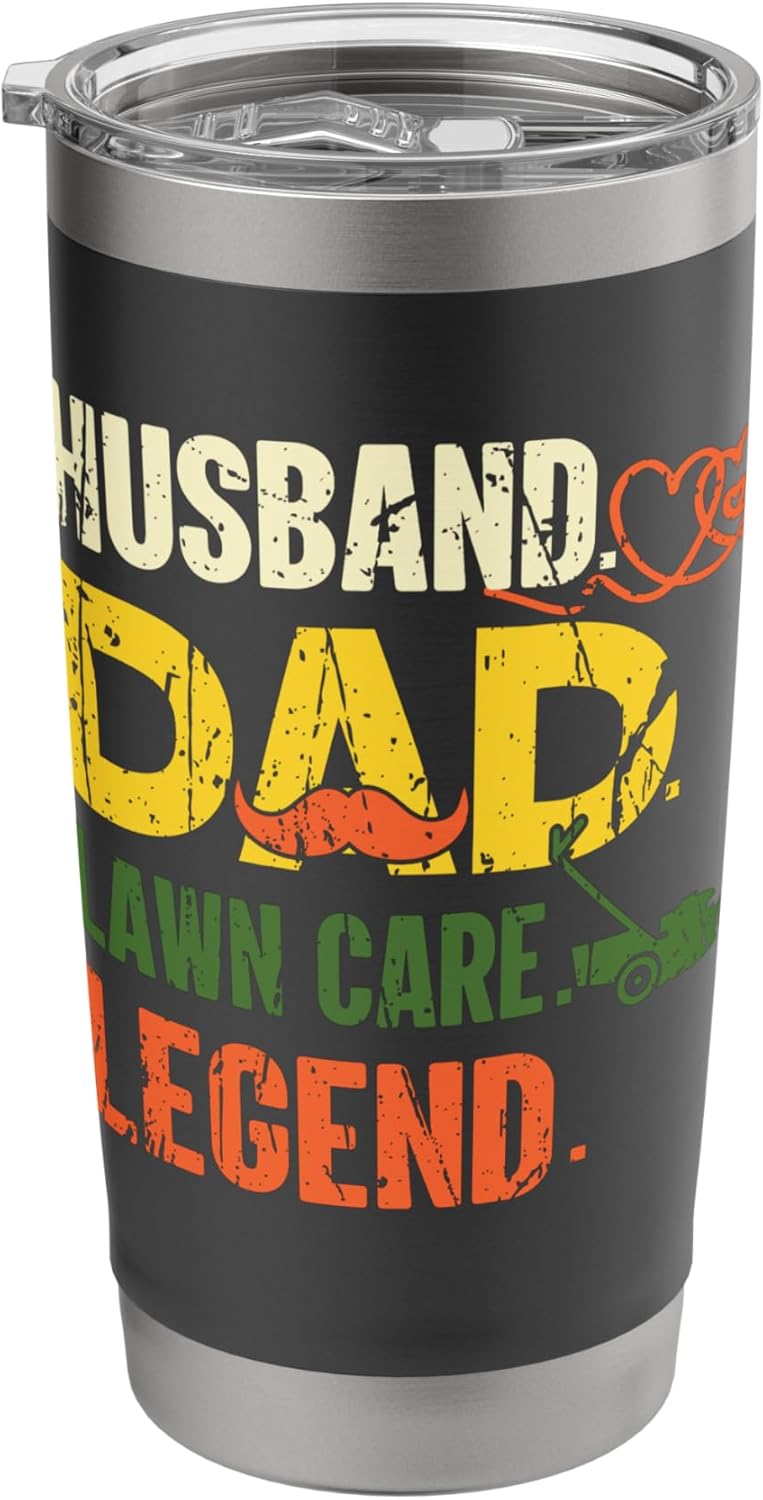 Gardening Husband Dad Lawn Care Legend Plants Gardener Papa Stainless Steel Insulated Tumbler