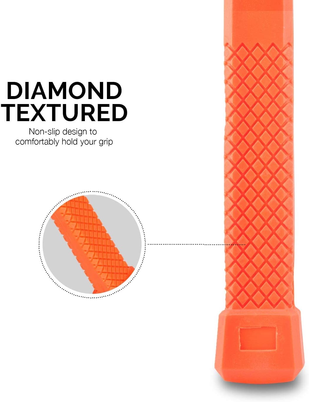 NEIKO 02847A 2 LB Dead Blow Hammer, Neon Orange | Unibody Molded | Che