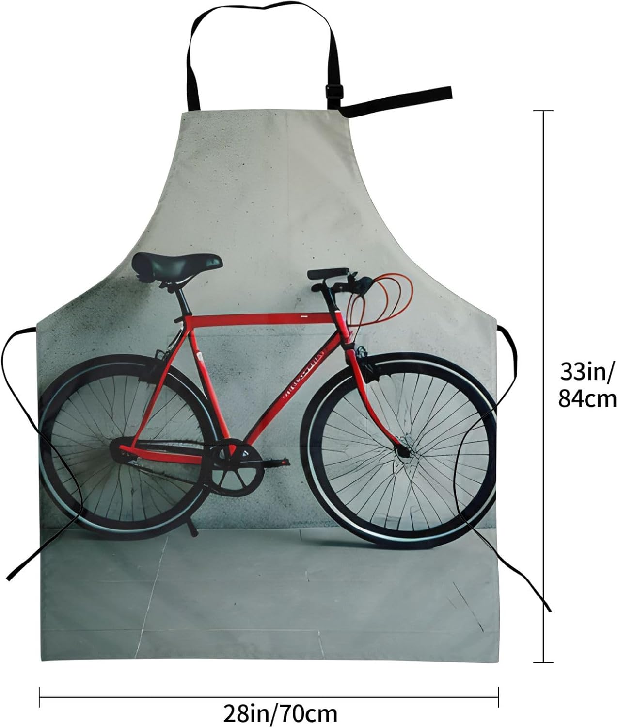 YANYU Retro bicycle pattern Print 28x33 In Kitchen Apron Stylish Chef 