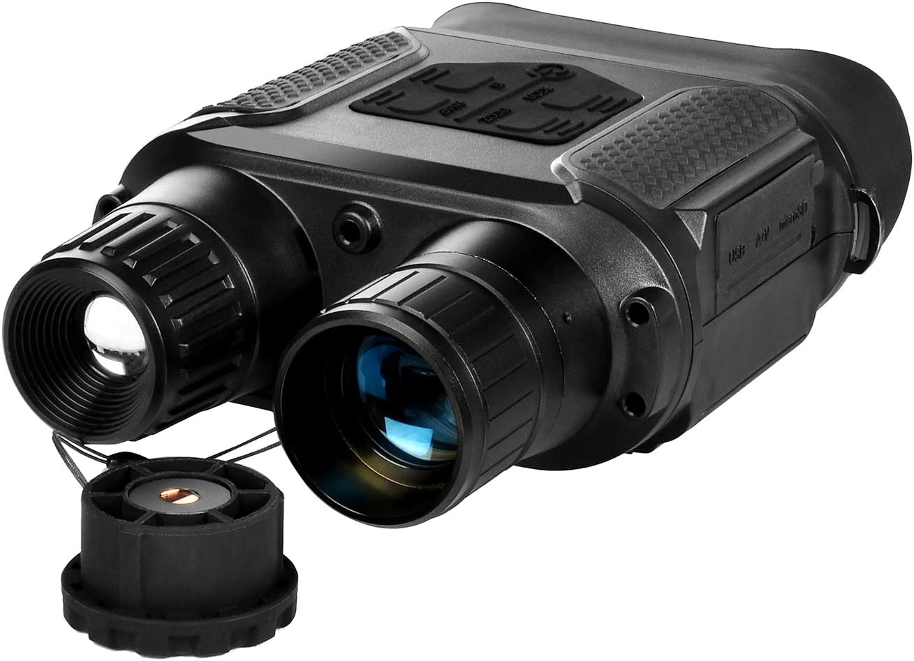 Pro Night Vision Binoculars, Digital Infrared, 4" Screen, 2X Zoom, Essential Outdoor Deer Hunting Accessories, Tactical Gear, Security Goggles, 32GB Card, Multifunction Card Reader, Case