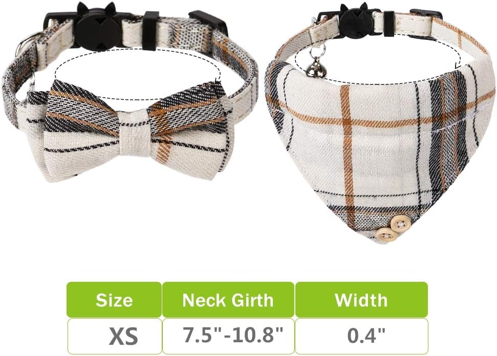 Faleela Breakaway Cat Collar with Bells - 2 Pack Cat Collar with Bells