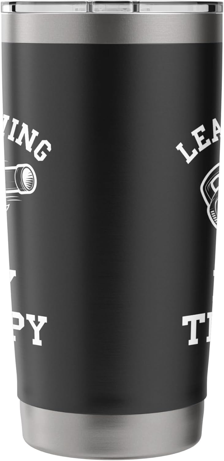 Leaf Blowing Is My Therapy Funny Lawn Care Yard Leaves Dad Stainless Steel Insulated Tumbler