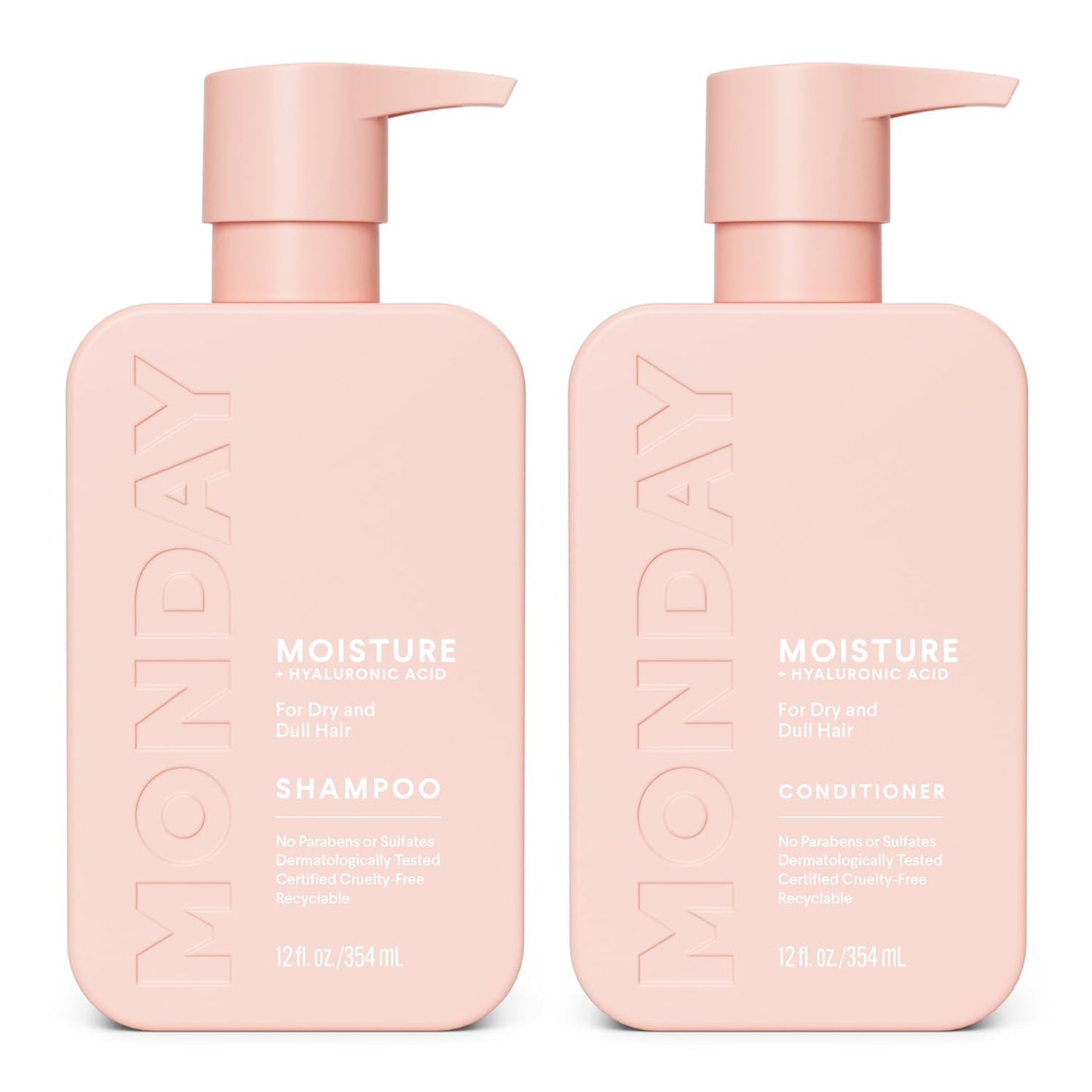 MONDAY HAIRCARE Moisture Shampoo + Conditioner Set for Dry, Coarse, St