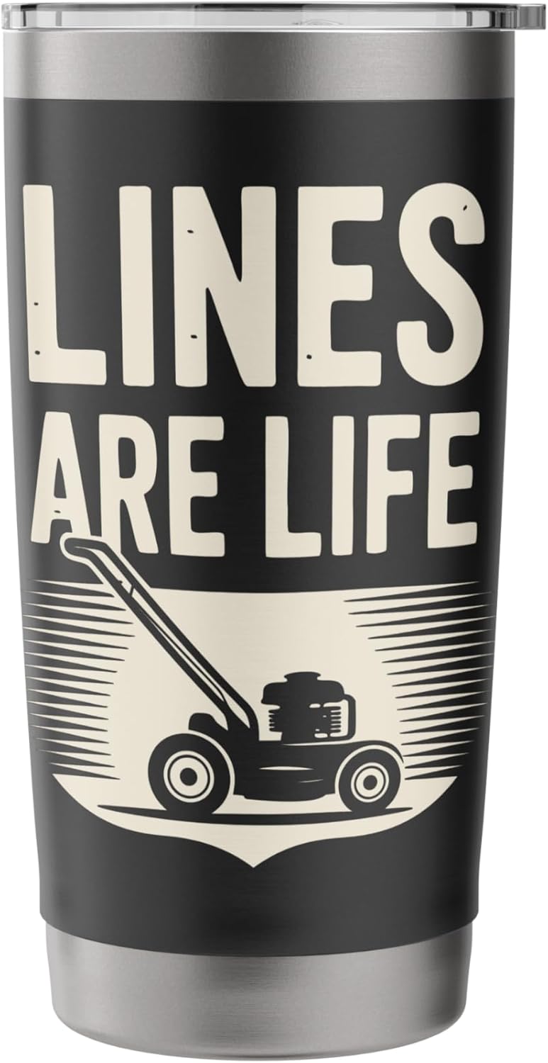 Lawn Striper Lawn Care Mowing Lines Stainless Steel Insulated Tumbler