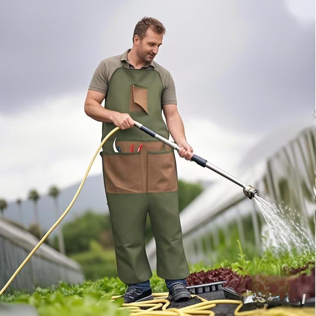 Garden apron,Apron Man,Harvest Apron with Pockets,Waterproof,Adjustabl