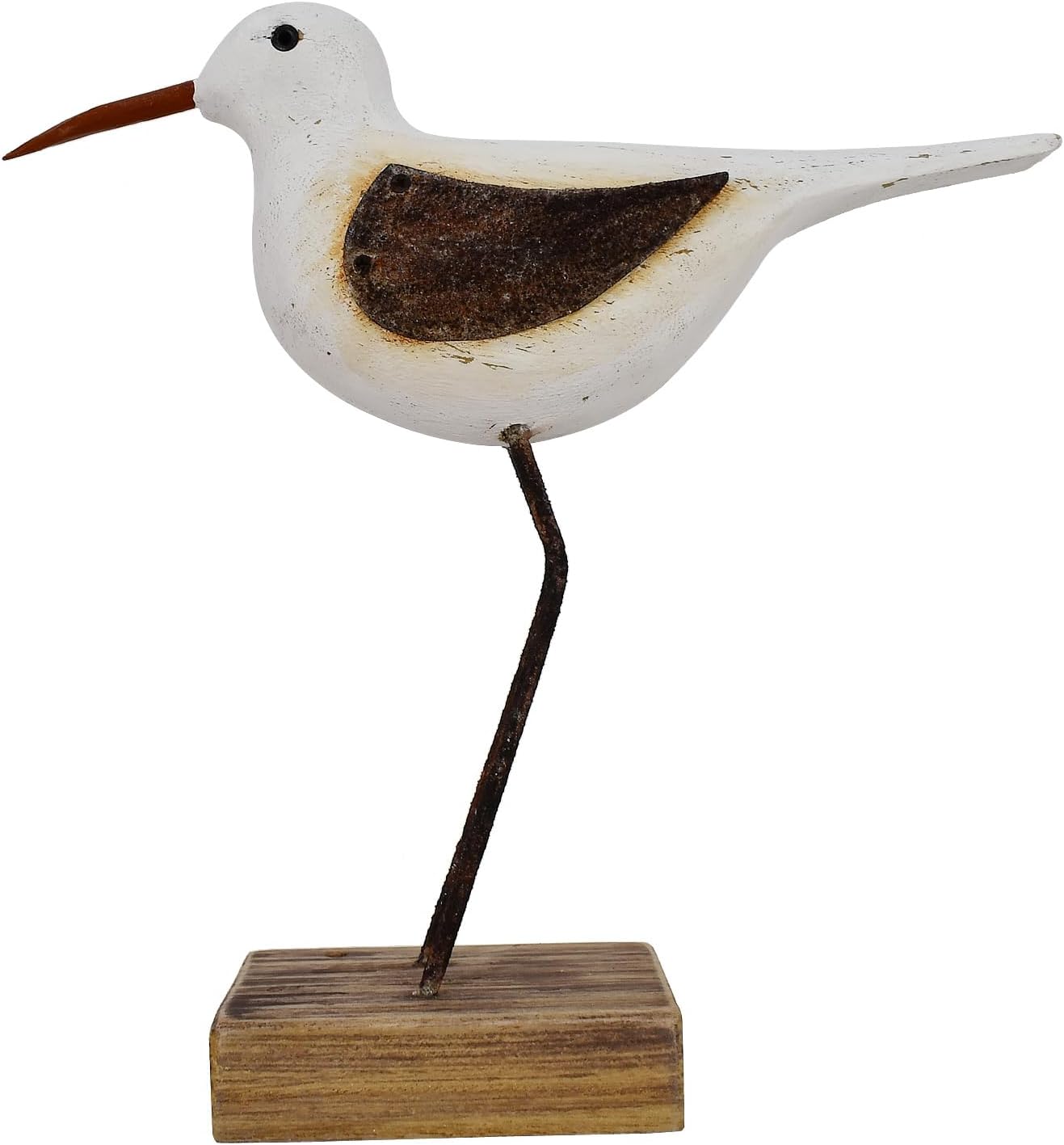 Aecipl Wood Bird Statue Standing Seagull Nautical Decor Coastal Birds 