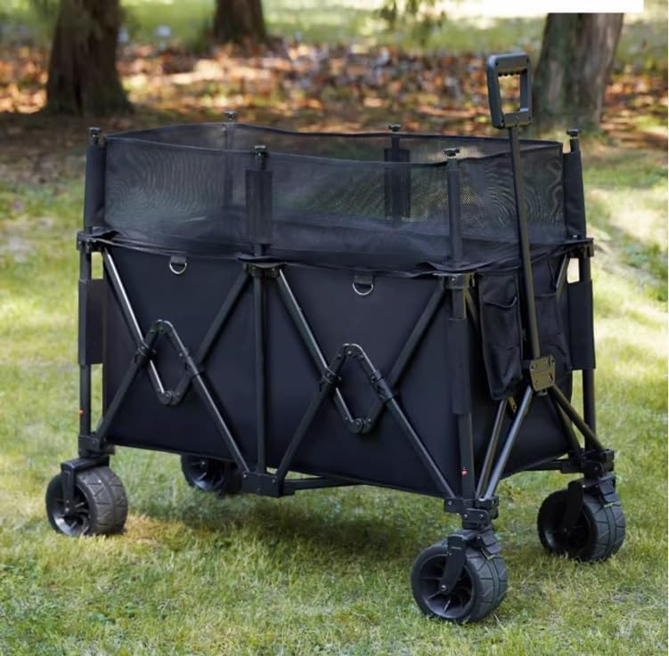 Collapsible Wagon Cart with Wheels Foldable Folding Wagons Carts Silen