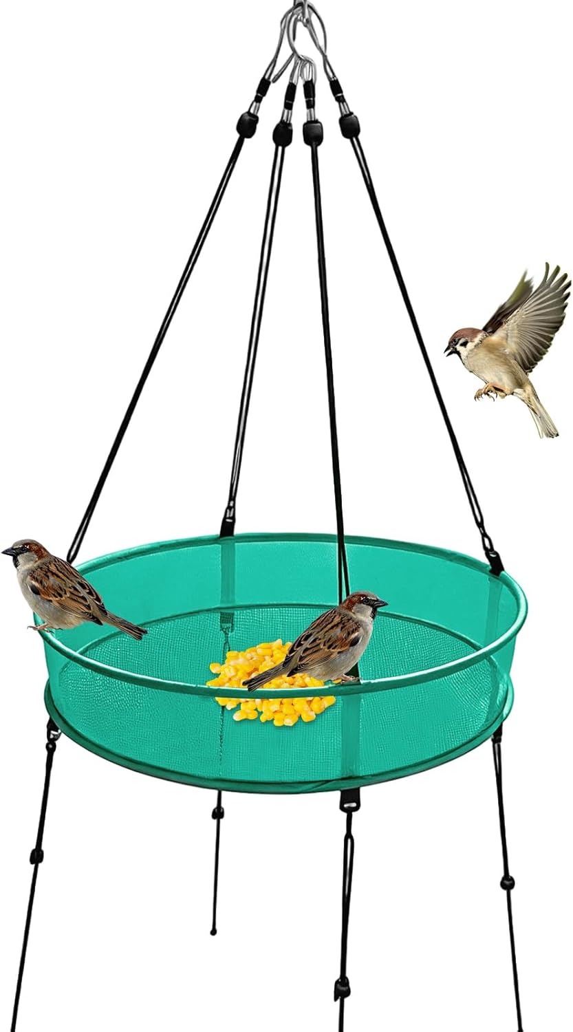 Bird Feeders for Outdoors,20 Inch Mesh Hummingbird Feeding Tray | Hang