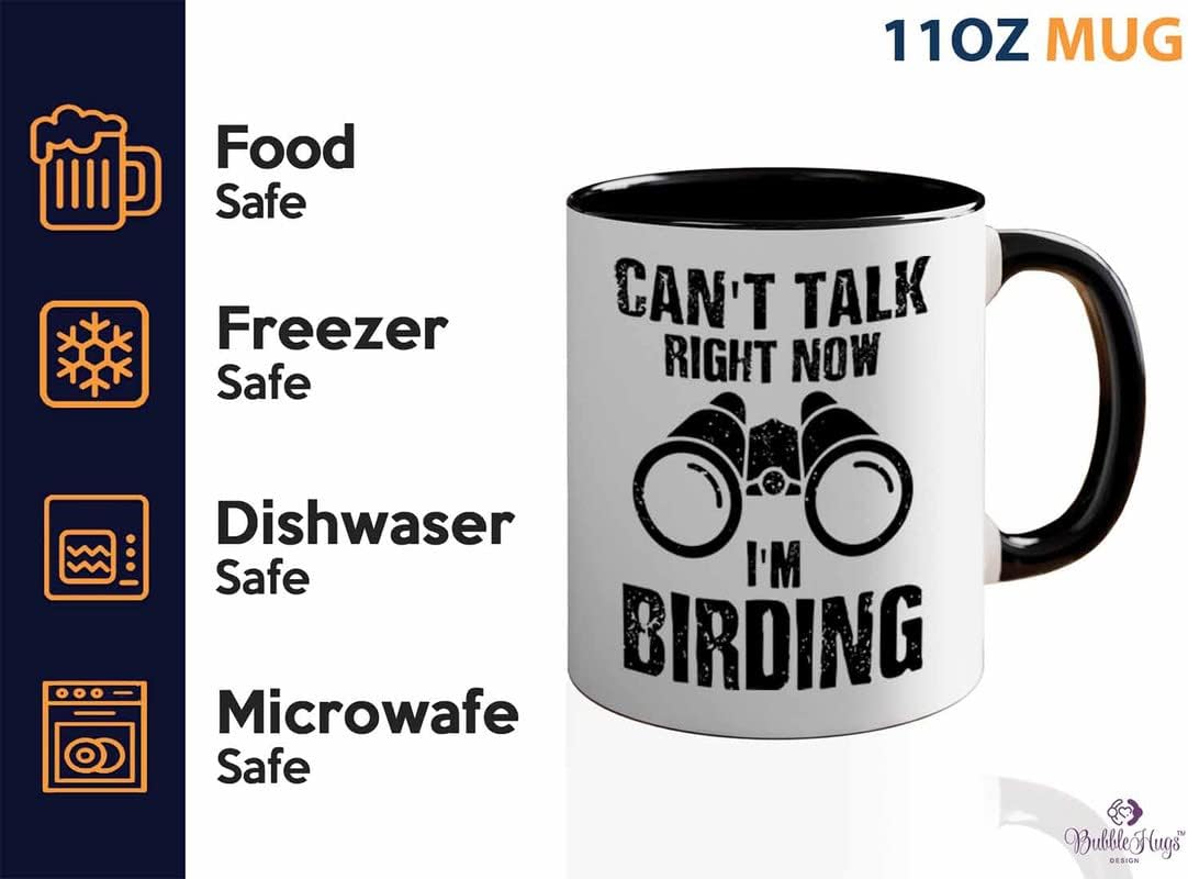 Bird Lover Two Tone Black Edition 11oz - Can't Talk Right Now - Hummin