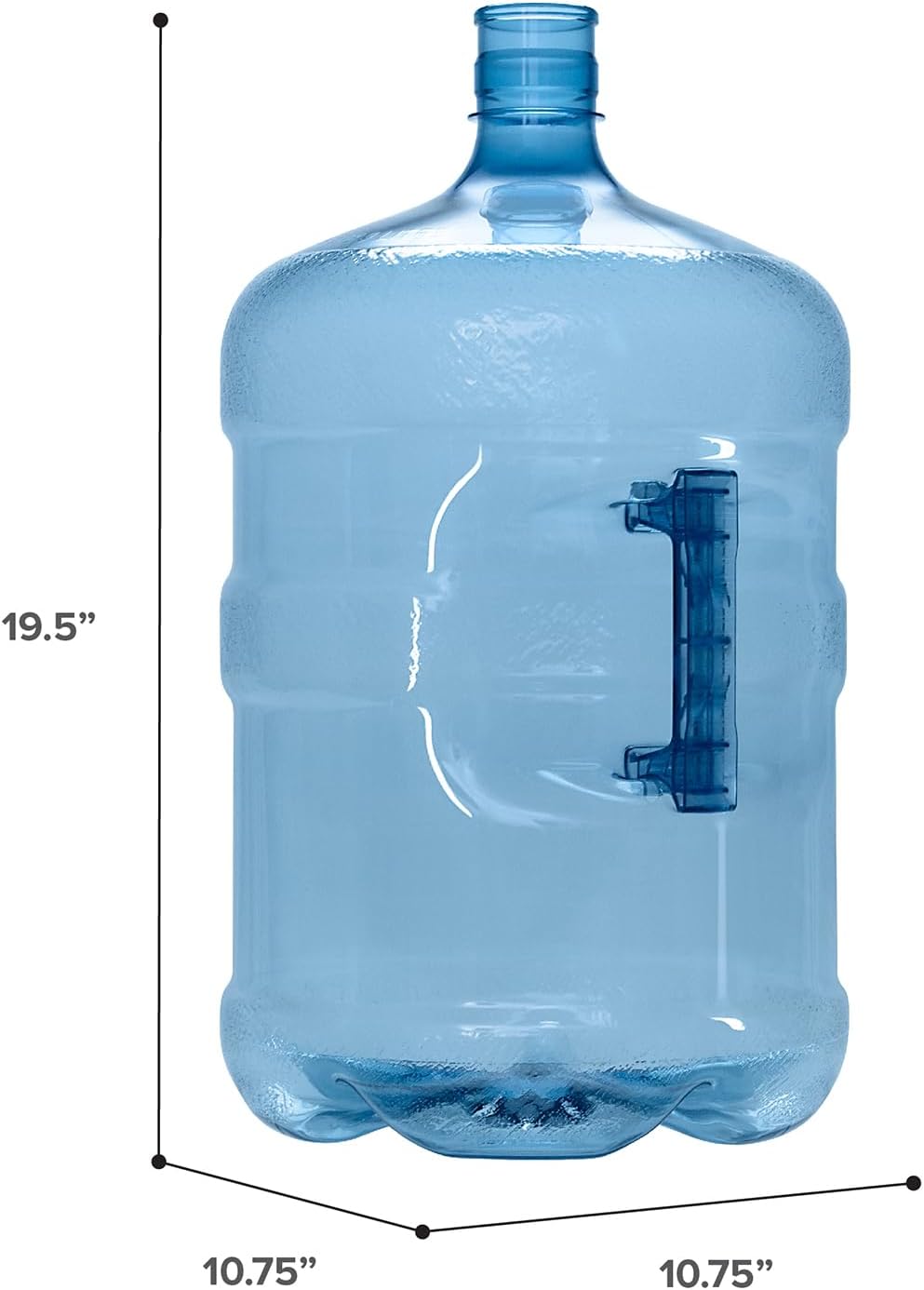 Brio B.P.A. Free 5 Gallon Plastic Crown Cap Reusable Water Bottle Container