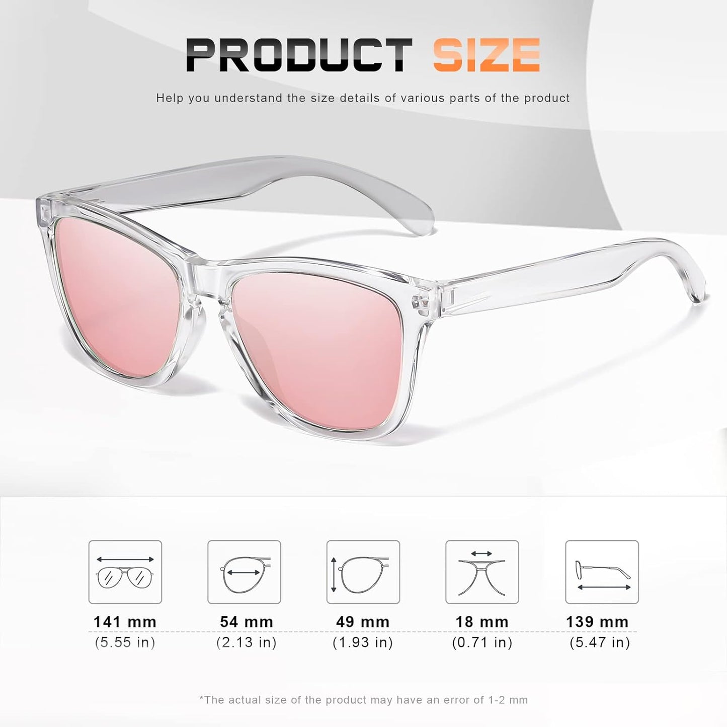DANAMY Sunglasses Womens Polarized Sunglasses for Women Trendy Designe