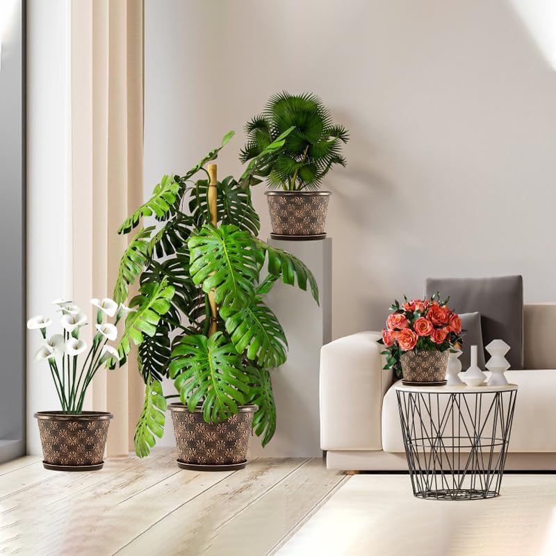 16 Inch Planter Pots for Plants, Plastic Large Flower Pots Indoor Outd