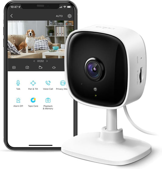 TP-Link Tapo 1080P Indoor Security Camera for Baby Monitor, Dog Camera