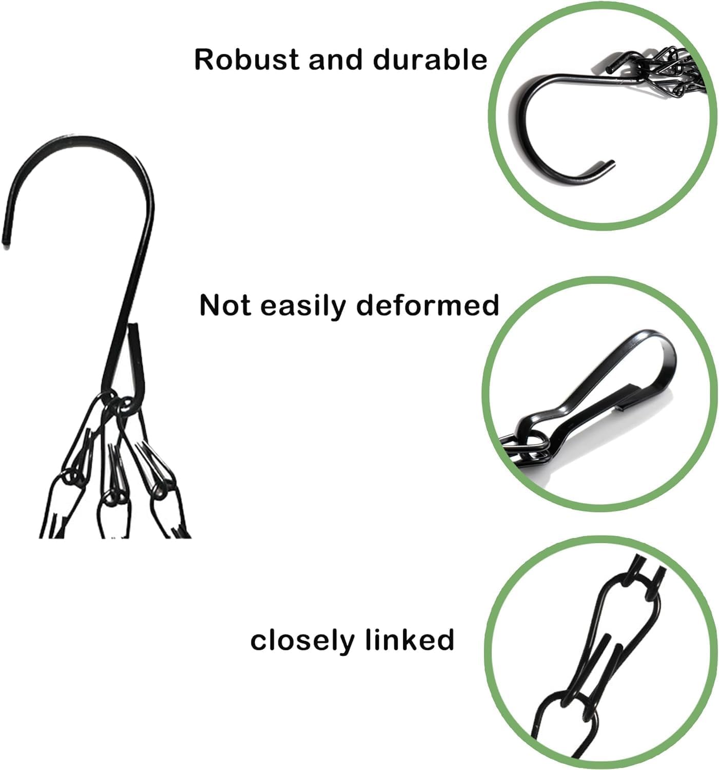 PCTC 3 Pack 23 inch Hanging Basket Chain,Hanging Plant Holder, Flower 