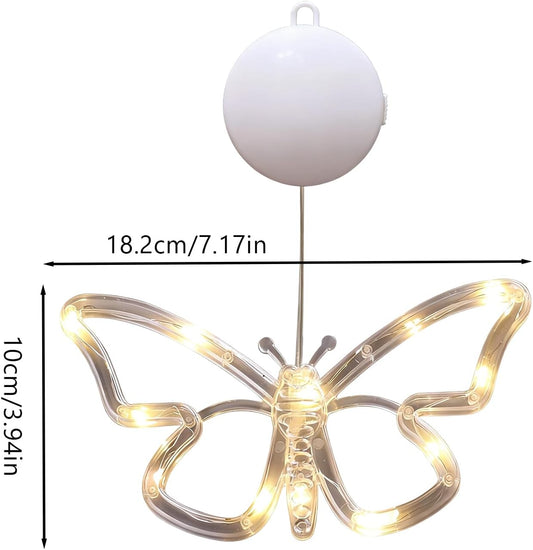 Battery Operated Butterfly Lights - LED Lighting Decoration, Outdoor Sign with Solar Option, String Lights with Colorful Butterflies, Garden Decoration Set, LED Light for Lawn Bedroom
