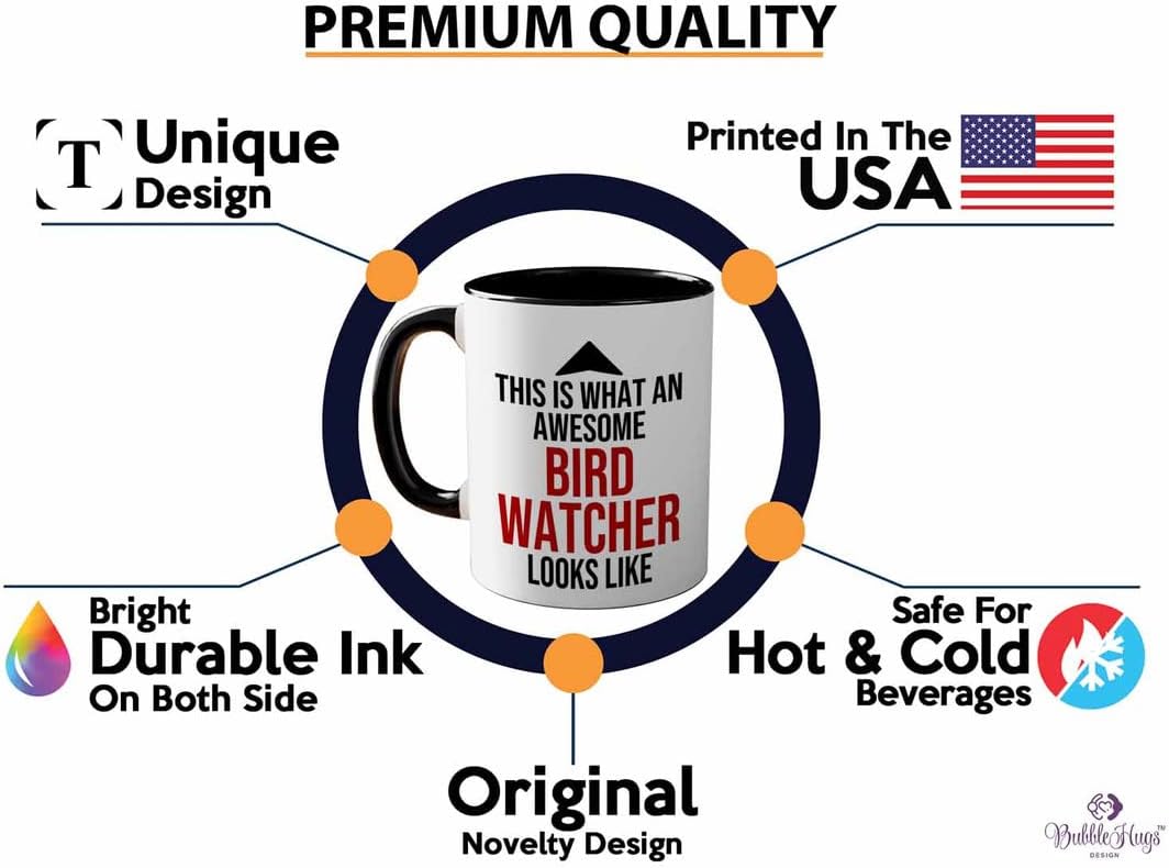 Bird Lover Two Tone Black Edition 11oz - Awsome Bird Watcher Looks Lik