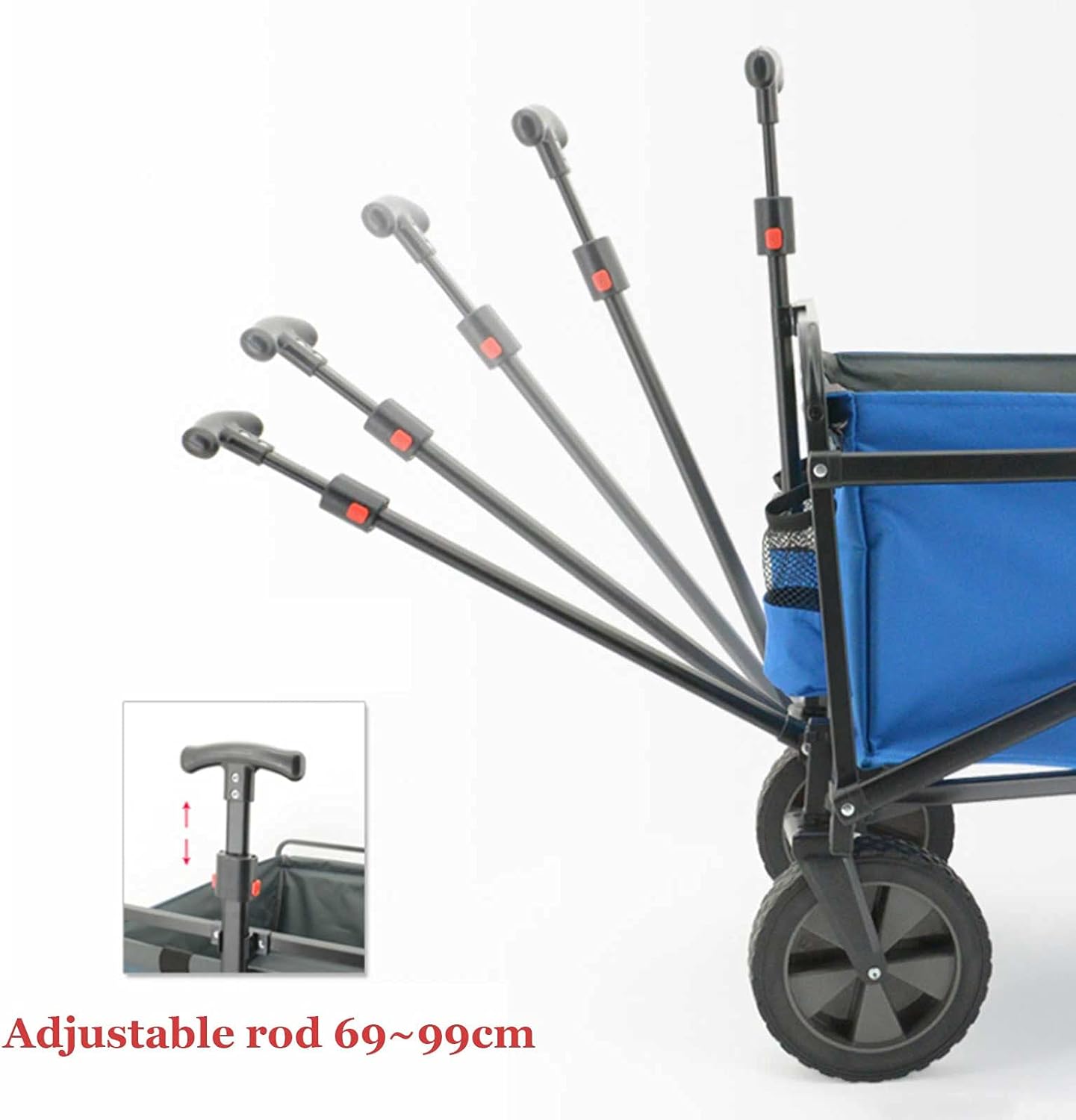 Garden Cart Foldable Multi-Function Sports Wagon Heavy-Duty Outdoor Portable Outdoor Cart Perfect for Camping Concerts Etc.fold Up Wagon